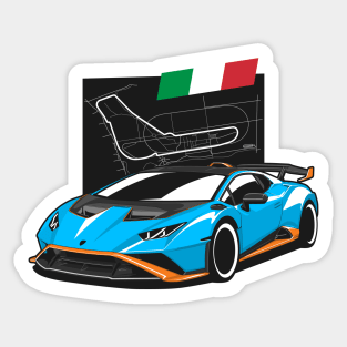 Blue Orange Huracan Supercar Sticker